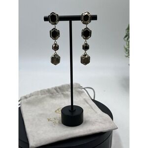 Kendra Scott Ruthie‎ Studs Dangle Drop Gold Plated Pyrite 2 in 1 Earrings